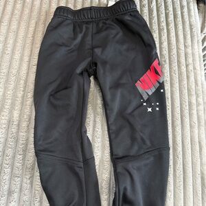 Nike Kids Black and Red Logo Joggers